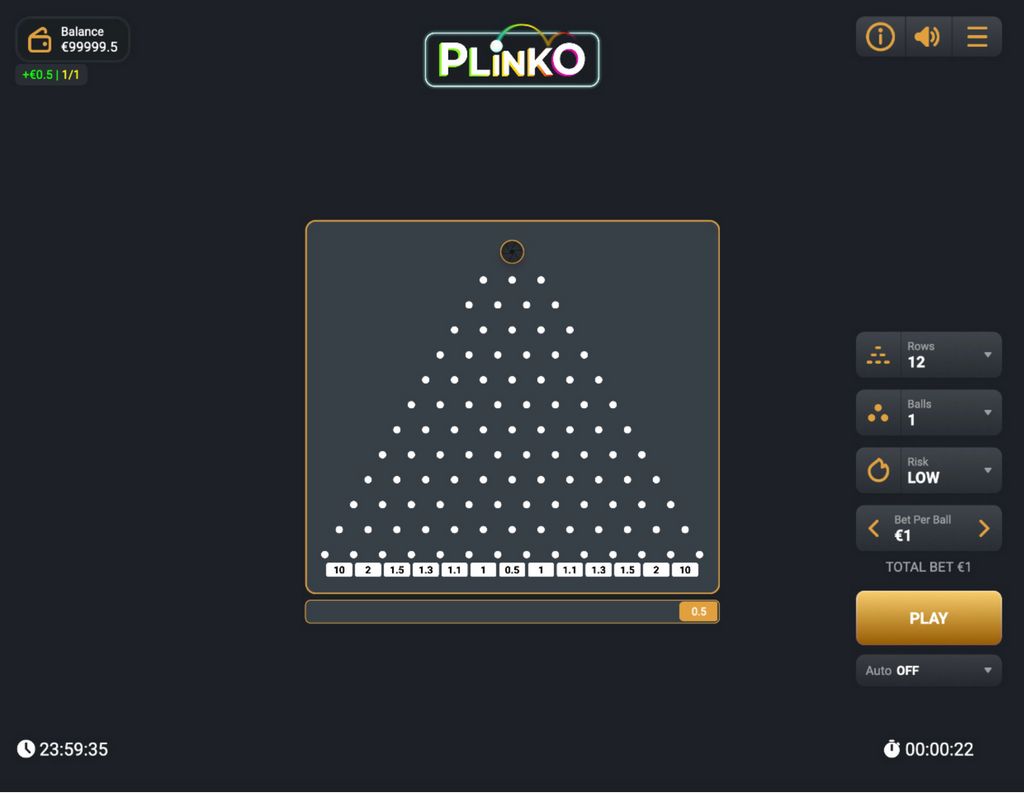 Plinko Casino Site Game - Play for Actual Cash - 2500$ Incentive!